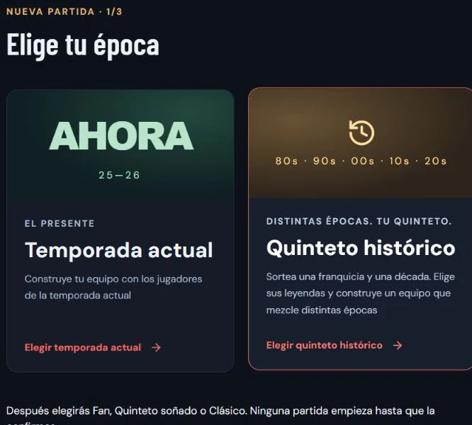 Pantalla de preparación de NBA Draft en Hoopulse