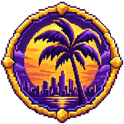 Insignia ilustrada de Lakers en Pixel art