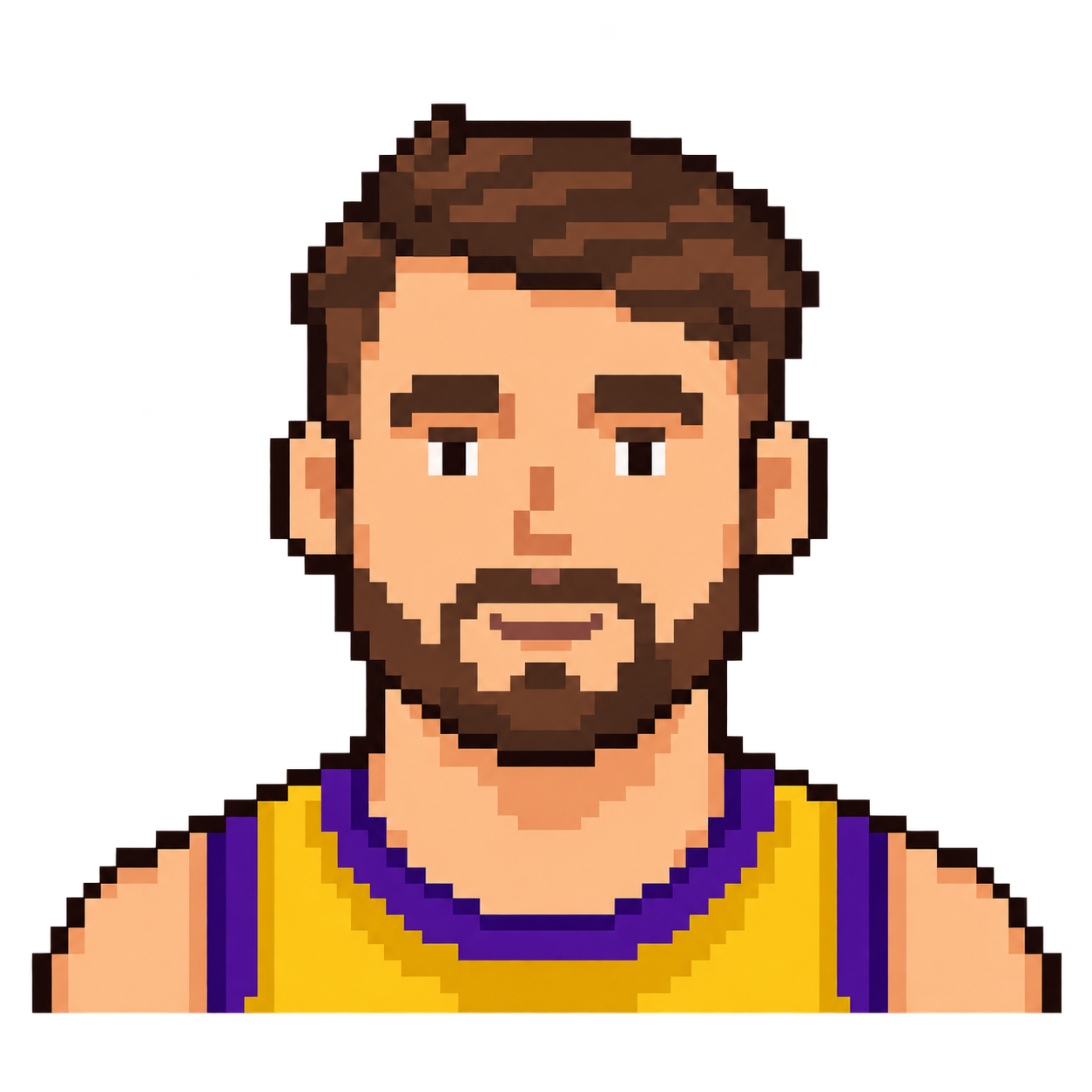 Retrato ilustrado de Luka Dončić en Pixel art